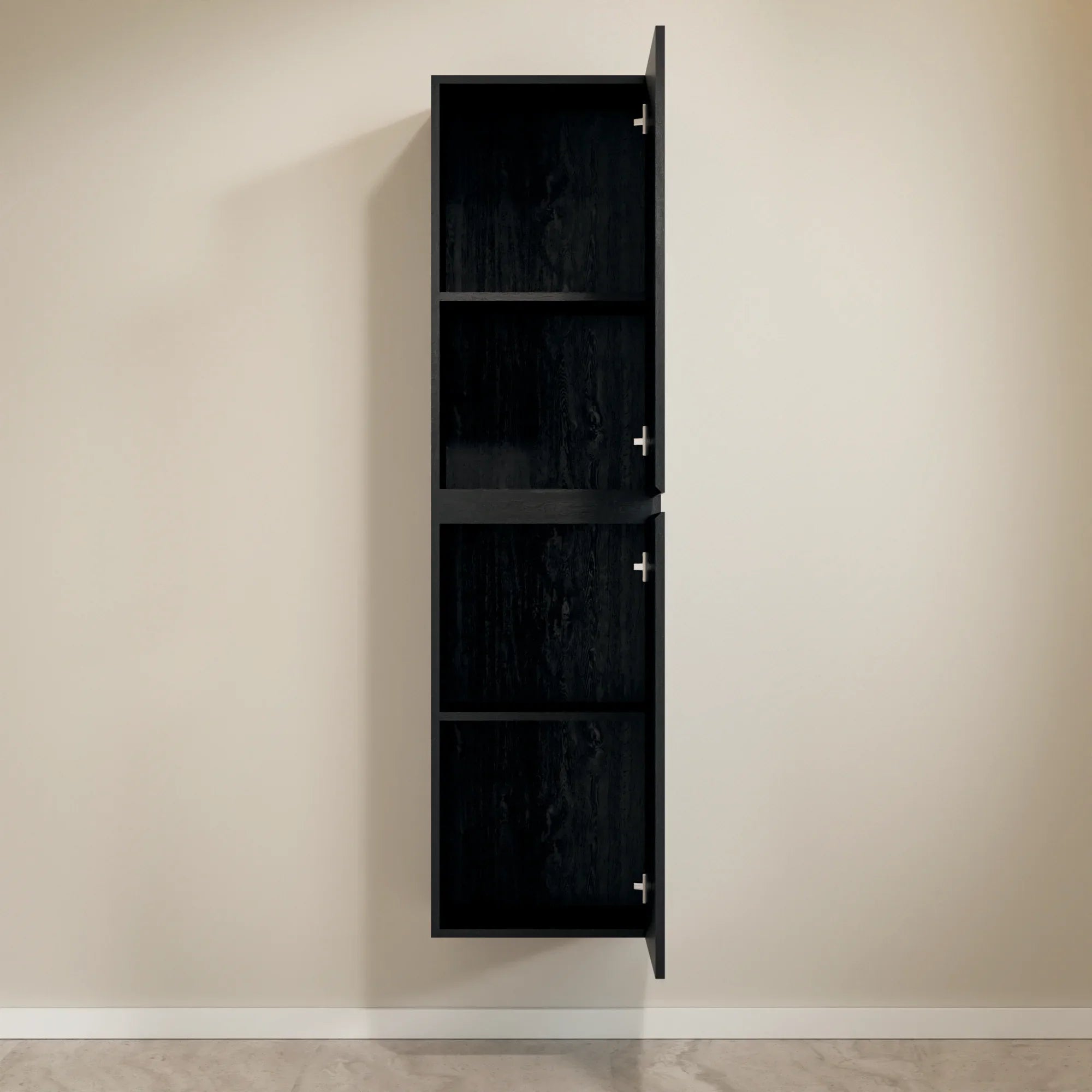 Kolomkast Ruvo - 150cm - Zwart Eiken - PRE-ORDER