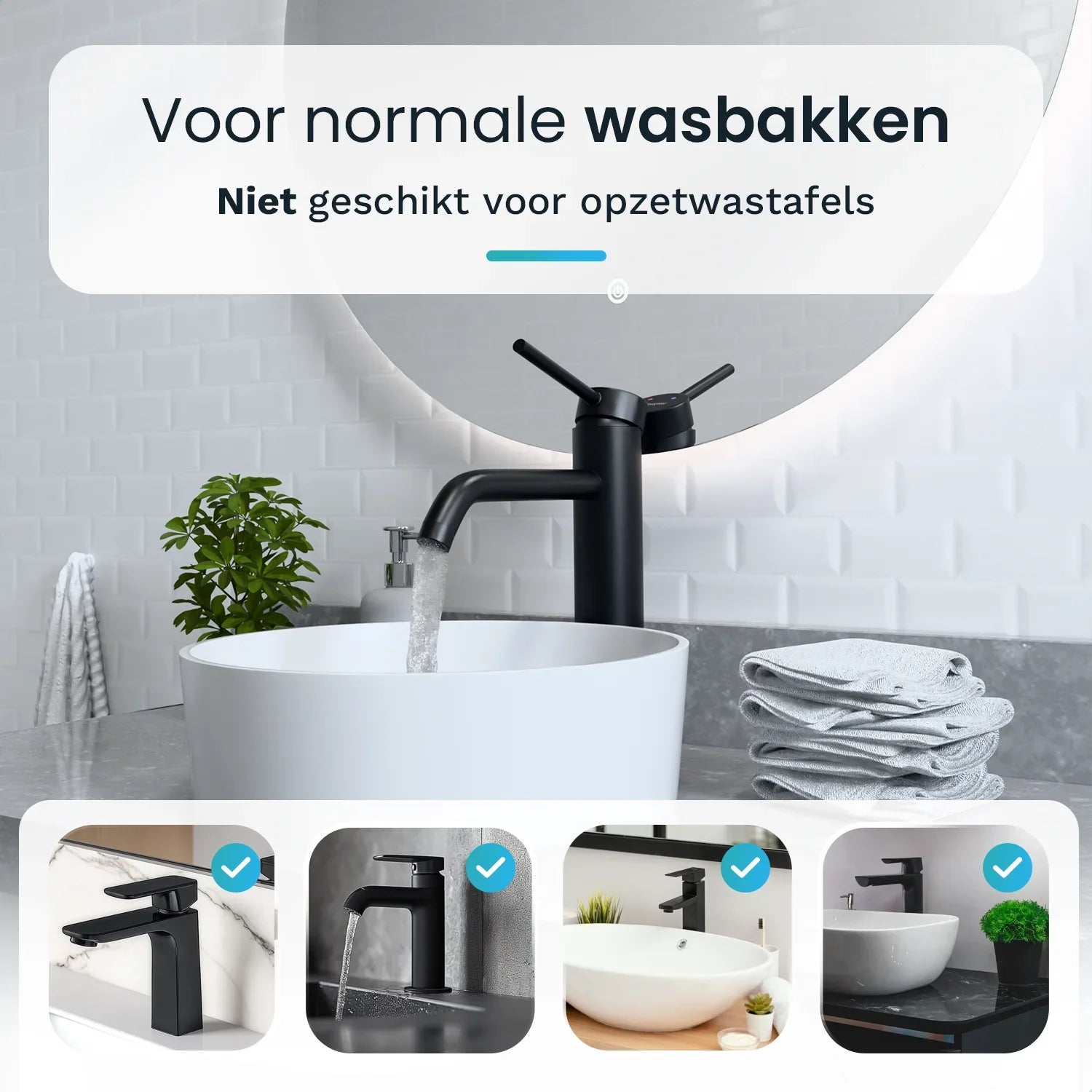 Wastafelkraan - WC - Zwart [NYX]