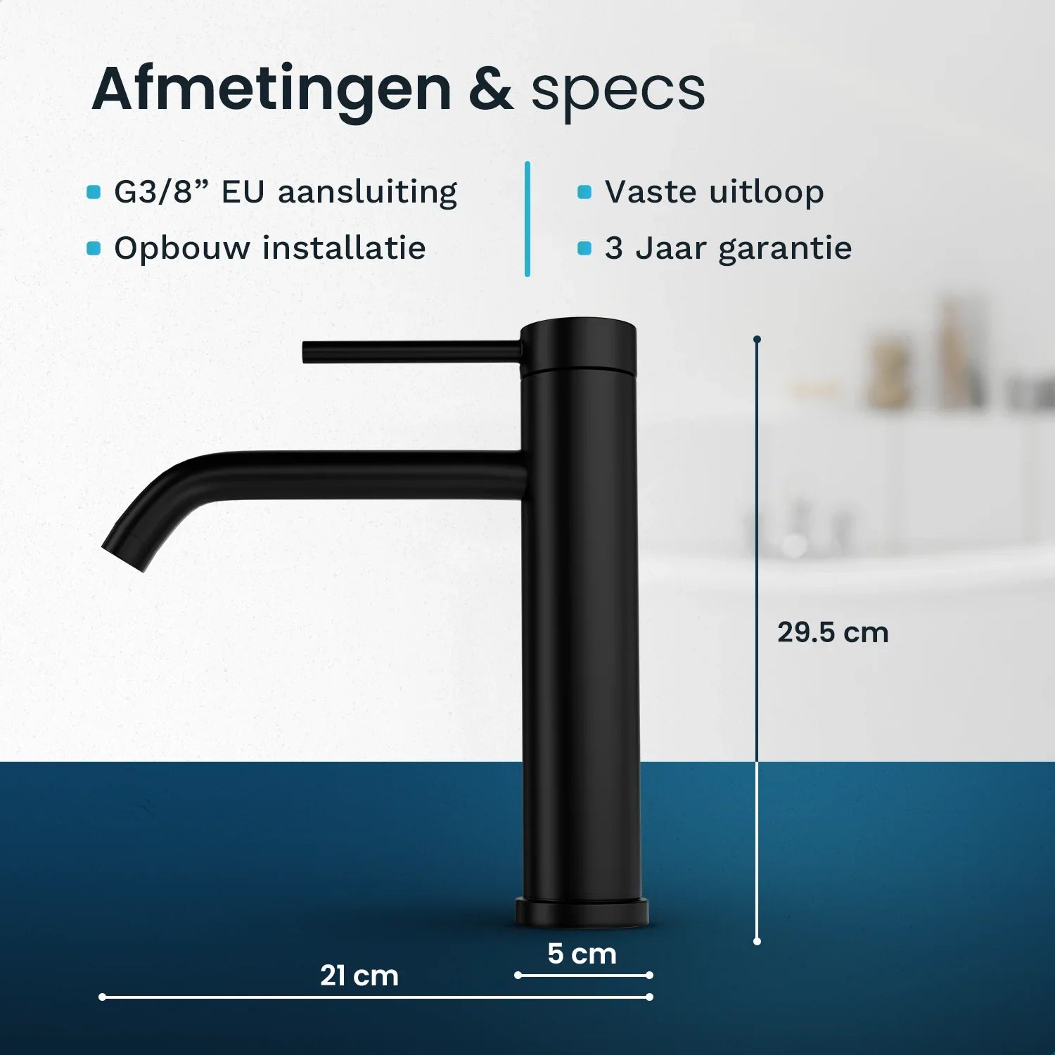 Wastafelkraan - WC - Zwart [NYX]