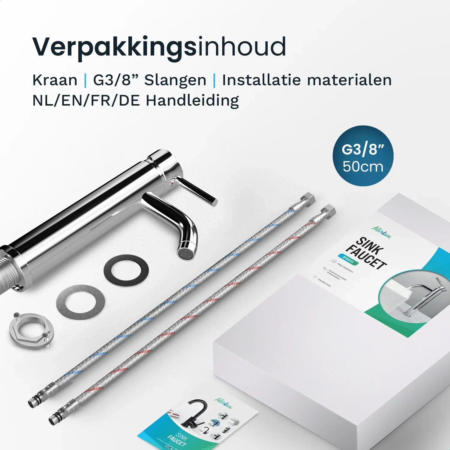 Wastafelkraan - WC - Chroom [HELIOS] - PRE-ORDER