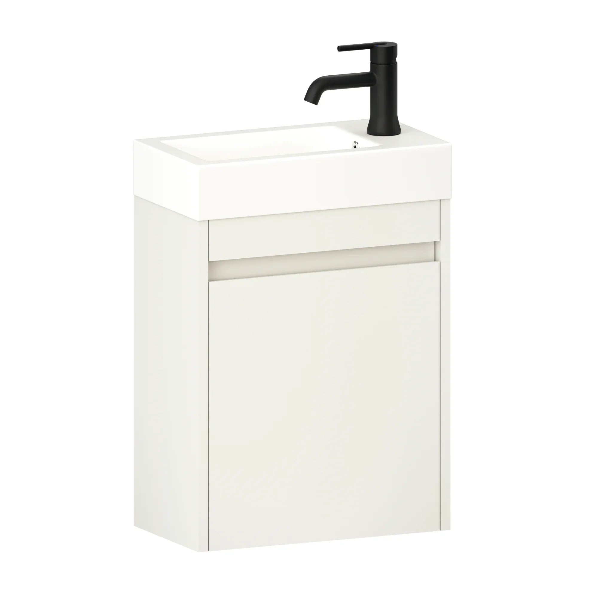 Toiletmeubel Vivo - 40cm - Wit - Wastafel Wit